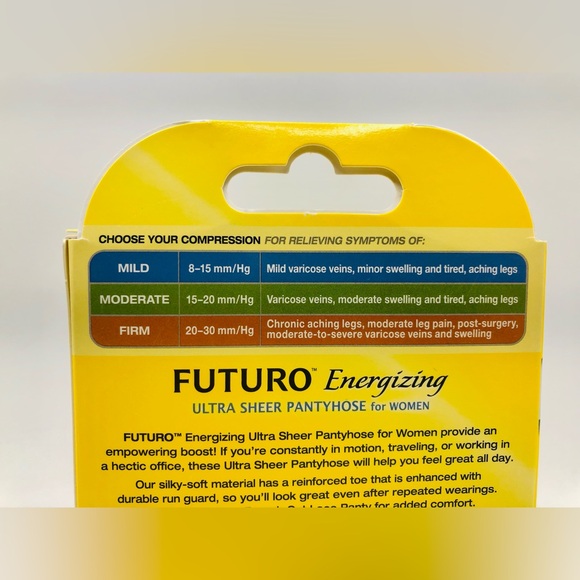 FUTURO Ultra Sheer Pantyhose for Women Medium Mild Compression (8-15 mm/Hg) - Picture 3 of 15